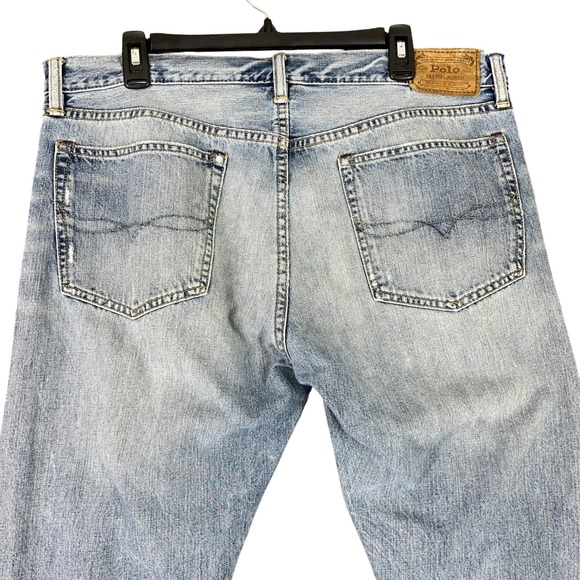 Vintage Y2K Polo Ralph Lauren Hampton Straight Selvedge Jeans Mens 36 30 Denim